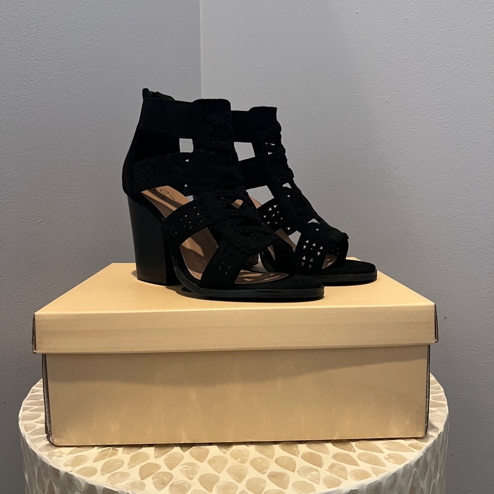 Yoki Katty Woven Front Strappy Bootie